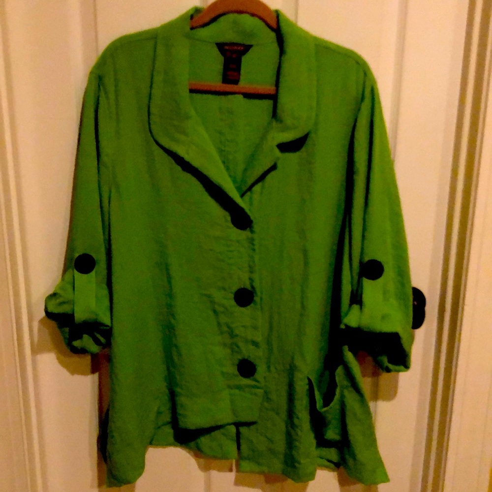 Multiples Ladies green tunic 2x NWT